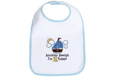 1st Birthday Sailboat Party Bib