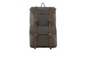 EZRA by ZALORA Nylon Backpack With Leather Trim