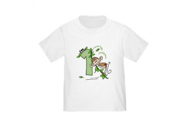 Stick Monkey Swing 1st Birthday Toddler T-S