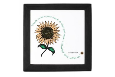 Creat in me a pure heart Religion Keepsake Box by CafePress
