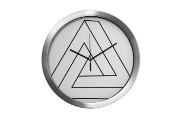 Impossible Triangle Cool Modern Wall Clock by CafePress