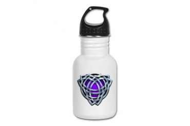 Naumadd's Silver Purple Triquetra Kid's Water Bott Celtic Kid's Water Bottle by CafePress