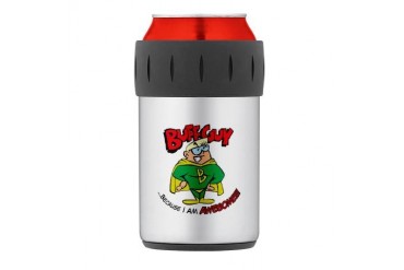 Buffguy Thermos Can Cooler Funny Thermosreg; Can Cooler by CafePress