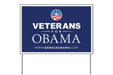 Veterans for Obama Yard Sign