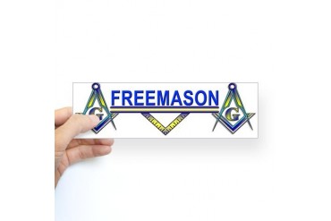 Masonic On the Square Freemason Bumper Sticker Car Sticker Bumper by CafePress
