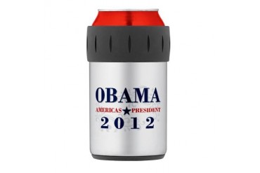 Obama 2012 Thermos Can Cooler Obama Thermosreg; Can Cooler by CafePress