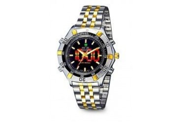 Weide WEIDE dual time LED wh905 half gold SPORT DIGITAL ANALOG WATCH