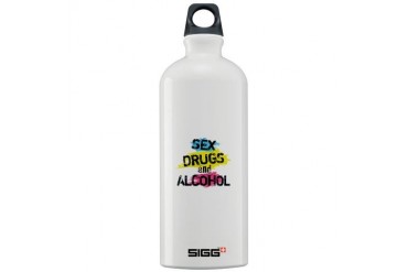 Sex Drugs And Alcohol Vintage Sigg Water Bottle 1.0L by CafePress