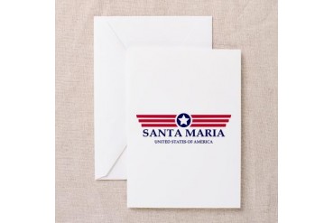 Santa Maria Pride California Greeting Card by CafePress