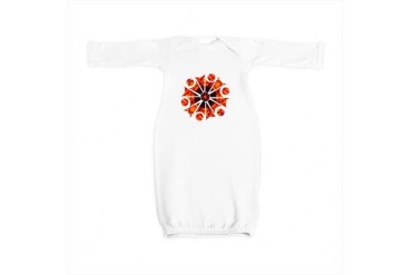 Retro Starburst Flame Cool Baby Gown by CafePress