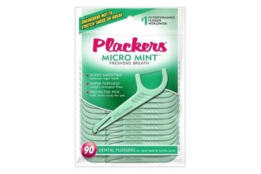 Plackers Micro Mint Dental Flossers 90 Count Bag