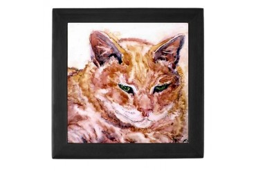 Green Eyes Art Keepsake Box by CafePress