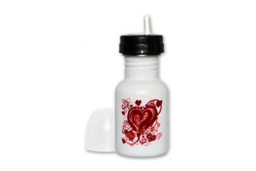 Pink and red hearts Love Sippy Cup by CafePress