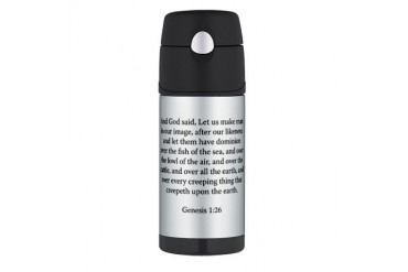 Genesis 1:26 Christian Thermos Bottle 12oz by CafePress