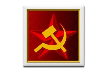Hammer and Sickle Russian Tile Coaster by CafePress