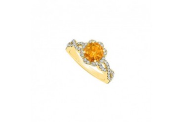 itrine and April Birthstone Cubic Zirconia in Infinity Halo Engagement Ring