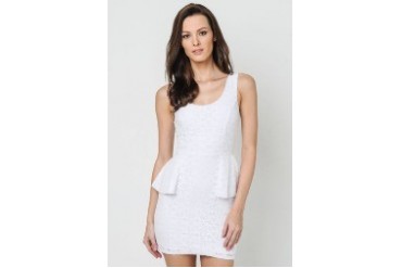 Peony Eyelet Peplum Dress