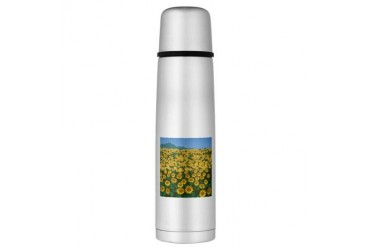 Field Of Sunflower Large Thermos Bottle Art Large Thermosreg; Bottle by CafePress