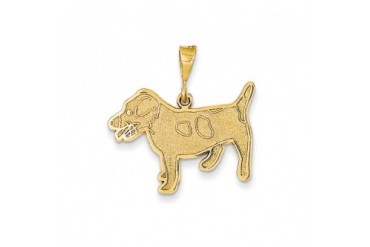 Jack Russell Terrier Pendant in 14 Karat Yellow Gold