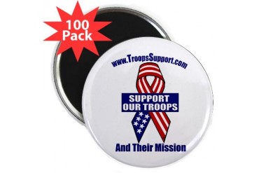 Support Our Troops Military 2.25 Magnet 100 pack by CafePress