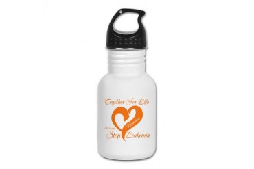 Personalize Leukemia Cancer Kid's Water Bottle by CafePress