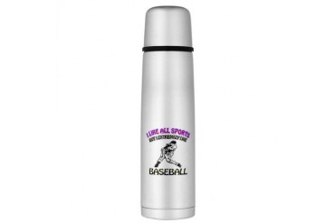 Baseball Design Large Thermos Bottle Baseball Large Thermosreg; Bottle by CafePress