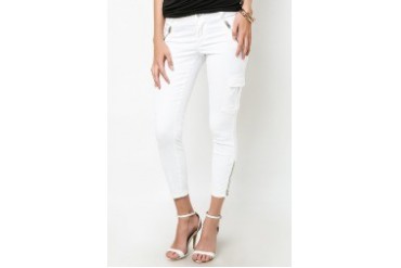 Cargo Zip Crop Pants