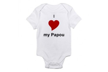 I Love My Papou Family Infant Bodysuit by CafePress