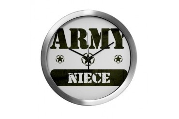 Army Niece Army Modern Wall Clock by CafePress