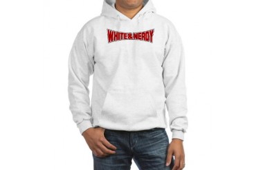 White and Nerdy Hooded Sweatshirt