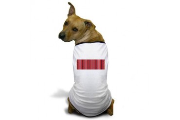 vertical stripe Red Dog T-Shirt by CafePress