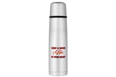 HEART SONG Large Thermos Bottle Music Large Thermosreg; Bottle by CafePress