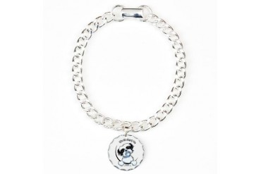 B/W Shih Tzu IAAM Funny Charm Bracelet, One Charm by CafePress