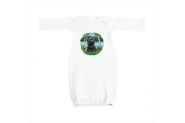 Birches-BlackCocker.png Pets Baby Gown by CafePress