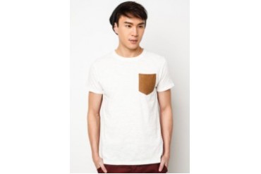 Kei&Kori Casual Round Neck Back Stripe Tee