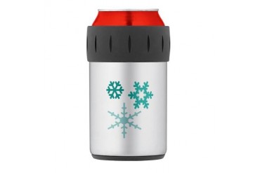 Snowflakes Thermos Can Cooler Family Thermosreg; Can Cooler by CafePress