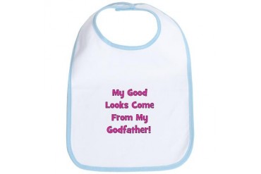Good Looks from Godfather - P Funny Bib by CafePress