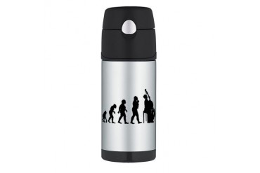 Double Bassist Evolution Science Thermos Bottle 12oz by CafePress