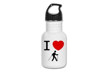 Nordic Walking Funny Kid's Water Bottle by CafePress