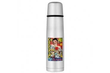 1937 Panama Carnaval Large Thermos Bottle Vintage Large Thermosreg; Bottle by CafePress