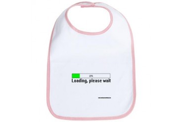 Loading, please wait Baby Bib by CafePress
