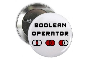 Boolean Operator Geek 2.25 Button by CafePress