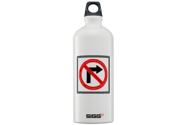 No Right Turn Square John Stuart Mill quote.psd Si Politics Sigg Water Bottle 1.0L by CafePress