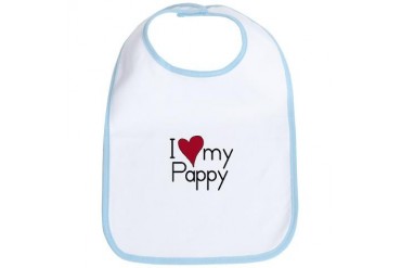 I Love my Pappy Baby / kids / family Bib by CafePress