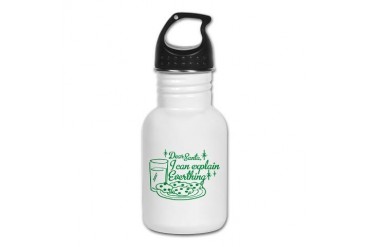 Dear Santa, I Can Explain EVERYTHING Kid's Water Funny Kid's Water Bottle by CafePress