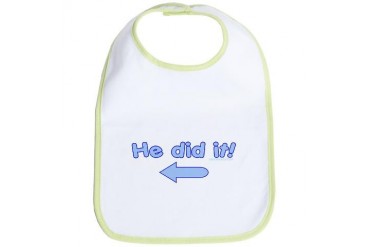 He did it right arrow Twins Bib by CafePress
