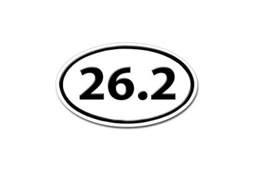 26.2 Marathon Runner Oval Oval Sticker