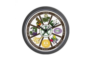 Wheel of the Year Pagan Wall Clock by CafePress