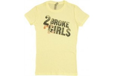 2 Broke Girls Pocket Change Logo Baby Doll Tee
