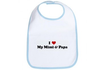 I Love My Mimi & Papa Bib